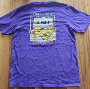 Southern Tide Purple LSU Men's Shirt